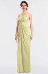 ColsBM Sandra Soft Yellow Gorgeous A-line Zip up Floor Length Ruching Bridesmaid Dresses