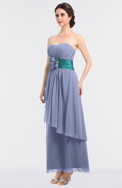 ColsBM Johanna Blue Heron Elegant A-line Sleeveless Zip up Ankle Length Ruching Bridesmaid Dresses