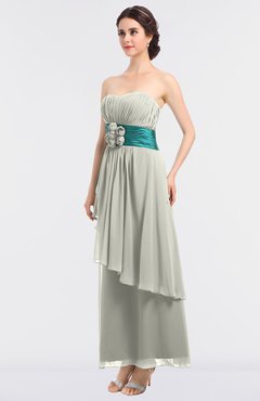 ColsBM Johanna Cream Elegant A-line Sleeveless Zip up Ankle Length Ruching Bridesmaid Dresses