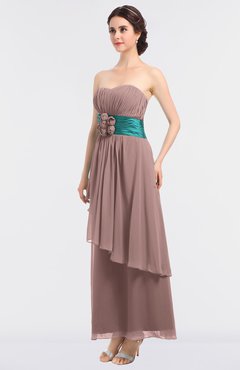 ColsBM Johanna Nectar Pink Elegant A-line Sleeveless Zip up Ankle Length Ruching Bridesmaid Dresses