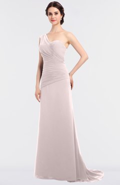 ColsBM Ruby Angel Wing Elegant A-line Asymmetric Neckline Sleeveless Zip up Sweep Train Bridesmaid Dresses