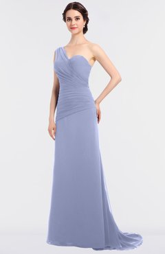 ColsBM Ruby Blue Heron Elegant A-line Asymmetric Neckline Sleeveless Zip up Sweep Train Bridesmaid Dresses