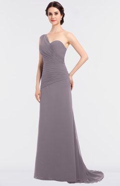 ColsBM Ruby Cameo Elegant A-line Asymmetric Neckline Sleeveless Zip up Sweep Train Bridesmaid Dresses
