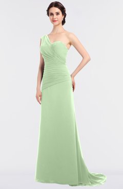 ColsBM Ruby Seacrest Elegant A-line Asymmetric Neckline Sleeveless Zip up Sweep Train Bridesmaid Dresses