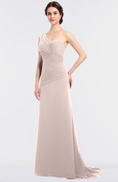 ColsBM Ruby Silver Peony Elegant A-line Asymmetric Neckline Sleeveless Zip up Sweep Train Bridesmaid Dresses