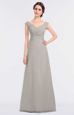 ColsBM Nadia Ashes Of Roses Elegant A-line Short Sleeve Zip up Floor Length Beaded Bridesmaid Dresses