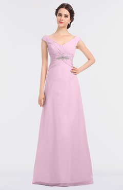 ColsBM Nadia Fairy Tale Elegant A-line Short Sleeve Zip up Floor Length Beaded Bridesmaid Dresses