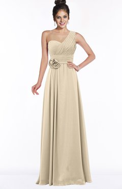 ColsBM Tegan Champagne Modern Sleeveless Zip up Chiffon Floor Length Flower Bridesmaid Dresses