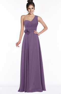 ColsBM Tegan Chinese Violet Modern Sleeveless Zip up Chiffon Floor Length Flower Bridesmaid Dresses