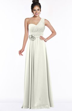 ColsBM Tegan Cream Modern Sleeveless Zip up Chiffon Floor Length Flower Bridesmaid Dresses