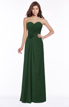 ColsBM Aitana Hunter Green Luxury A-line Sleeveless Zip up Chiffon Bridesmaid Dresses