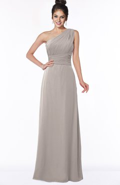 ColsBM Adalyn Mushroom Mature Sheath Sleeveless Half Backless Chiffon Ruching Bridesmaid Dresses