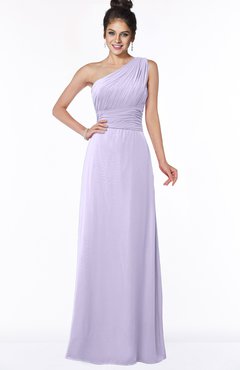 ColsBM Adalyn Pastel Lilac Mature Sheath Sleeveless Half Backless Chiffon Ruching Bridesmaid Dresses