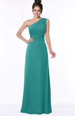 ColsBM Adalyn Porcelain Mature Sheath Sleeveless Half Backless Chiffon Ruching Bridesmaid Dresses