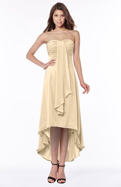 ColsBM Faith Apricot Gelato Plain A-line Sleeveless Zip up Chiffon Pick up Bridesmaid Dresses