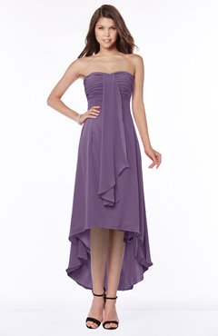 ColsBM Faith Chinese Violet Plain A-line Sleeveless Zip up Chiffon Pick up Bridesmaid Dresses