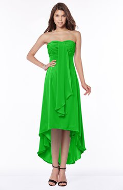 ColsBM Faith Classic Green Plain A-line Sleeveless Zip up Chiffon Pick up Bridesmaid Dresses