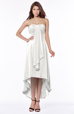 ColsBM Faith Cloud White Plain A-line Sleeveless Zip up Chiffon Pick up Bridesmaid Dresses