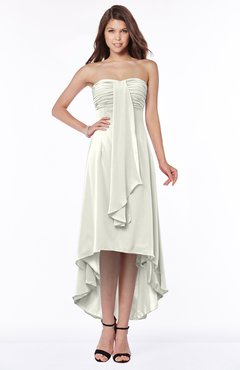 ColsBM Faith Cream Plain A-line Sleeveless Zip up Chiffon Pick up Bridesmaid Dresses