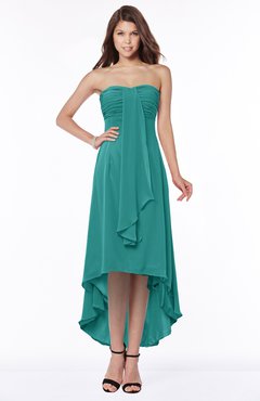 ColsBM Faith Emerald Green Plain A-line Sleeveless Zip up Chiffon Pick up Bridesmaid Dresses