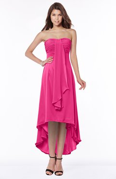 ColsBM Faith Fandango Pink Plain A-line Sleeveless Zip up Chiffon Pick up Bridesmaid Dresses