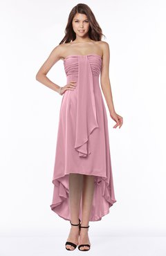 ColsBM Faith Light Coral Plain A-line Sleeveless Zip up Chiffon Pick up Bridesmaid Dresses