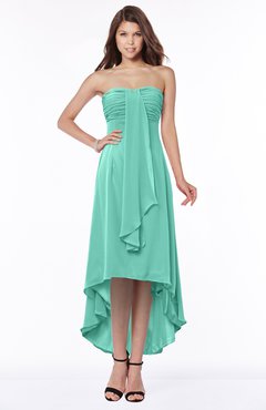 ColsBM Faith Mint Green Plain A-line Sleeveless Zip up Chiffon Pick up Bridesmaid Dresses