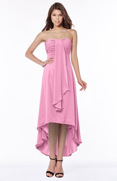 ColsBM Faith Pink Plain A-line Sleeveless Zip up Chiffon Pick up Bridesmaid Dresses