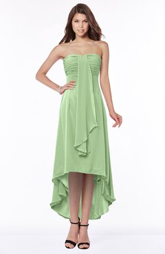 ColsBM Faith Sage Green Plain A-line Sleeveless Zip up Chiffon Pick up Bridesmaid Dresses