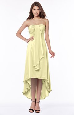 ColsBM Faith Soft Yellow Plain A-line Sleeveless Zip up Chiffon Pick up Bridesmaid Dresses