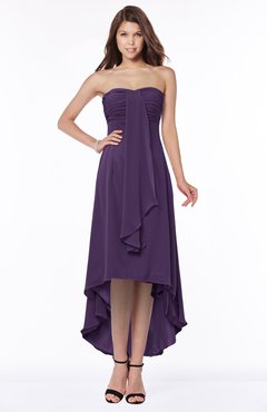 ColsBM Faith Violet Plain A-line Sleeveless Zip up Chiffon Pick up Bridesmaid Dresses
