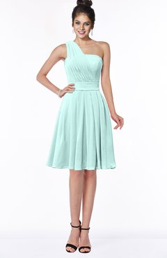 ColsBM Sophia Blue Glass Cute A-line Sleeveless Chiffon Ruching Bridesmaid Dresses