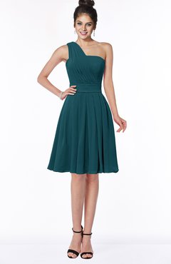 ColsBM Sophia Blue Green Cute A-line Sleeveless Chiffon Ruching Bridesmaid Dresses