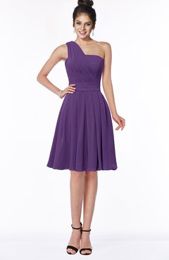 ColsBM Sophia Dark Purple Cute A-line Sleeveless Chiffon Ruching Bridesmaid Dresses