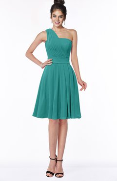 ColsBM Sophia Emerald Green Cute A-line Sleeveless Chiffon Ruching Bridesmaid Dresses