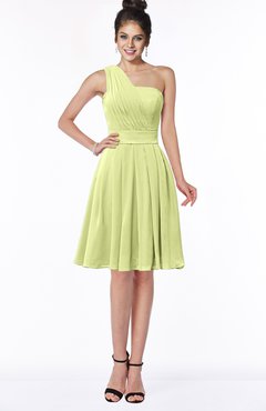 ColsBM Sophia Lime Sherbet Cute A-line Sleeveless Chiffon Ruching Bridesmaid Dresses