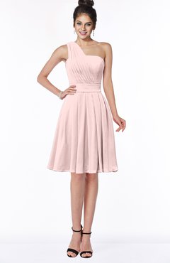 ColsBM Sophia Pastel Pink Cute A-line Sleeveless Chiffon Ruching Bridesmaid Dresses