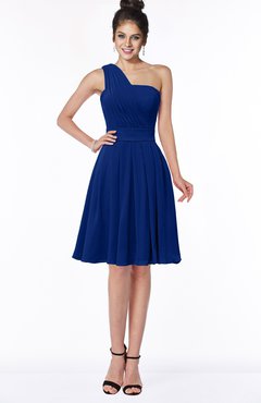 ColsBM Sophia Sodalite Blue Cute A-line Sleeveless Chiffon Ruching Bridesmaid Dresses