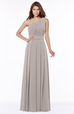 ColsBM Adeline Fawn Gorgeous A-line One Shoulder Zip up Floor Length Pleated Bridesmaid Dresses