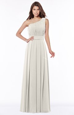 ColsBM Adeline Off White Gorgeous A-line One Shoulder Zip up Floor Length Pleated Bridesmaid Dresses