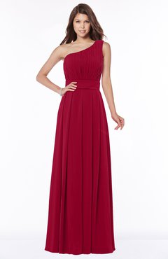 ColsBM Adeline Scooter Gorgeous A-line One Shoulder Zip up Floor Length Pleated Bridesmaid Dresses