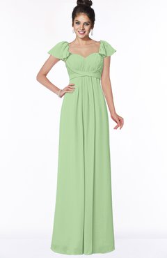 ColsBM Siena Gleam Modern A-line Wide Square Short Sleeve Zip up Pleated Bridesmaid Dresses