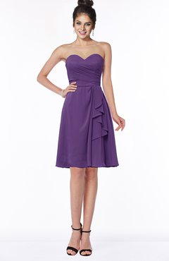 ColsBM Janiya Dark Purple Traditional A-line Sleeveless Half Backless Knee Length Bridesmaid Dresses