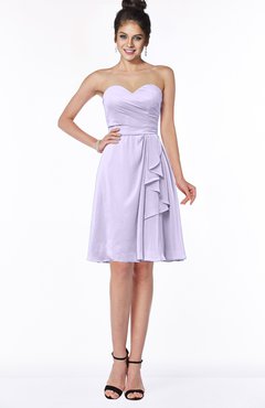 ColsBM Janiya Light Purple Traditional A-line Sleeveless Half Backless Knee Length Bridesmaid Dresses