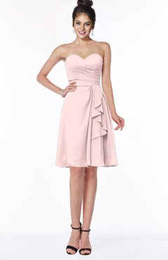 ColsBM Janiya Pastel Pink Traditional A-line Sleeveless Half Backless Knee Length Bridesmaid Dresses