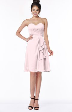 ColsBM Janiya Petal Pink Traditional A-line Sleeveless Half Backless Knee Length Bridesmaid Dresses