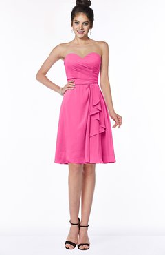 ColsBM Janiya Rose Pink Traditional A-line Sleeveless Half Backless Knee Length Bridesmaid Dresses