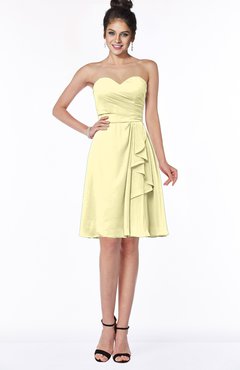 ColsBM Janiya Soft Yellow Traditional A-line Sleeveless Half Backless Knee Length Bridesmaid Dresses