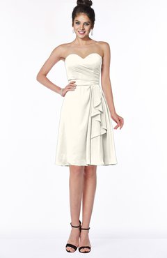 ColsBM Janiya Whisper White Traditional A-line Sleeveless Half Backless Knee Length Bridesmaid Dresses
