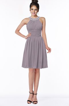 ColsBM Liana Sea Fog Cute A-line Jewel Chiffon Pleated Bridesmaid Dresses